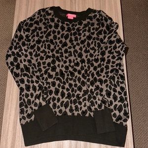 Isaac Mizrahi leopard print sweater